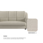 Hannah Fabric 1 Seater Sofa