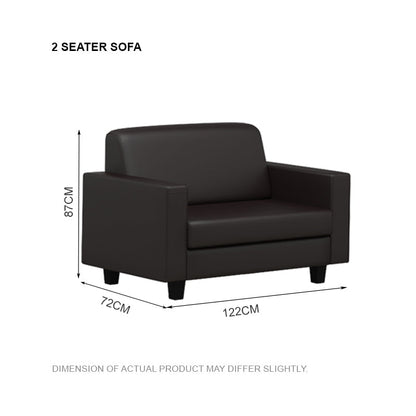 Khloe Faux Leather 2 Seater Sofa