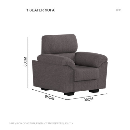 Londyn Fabric 1 Seater Sofa