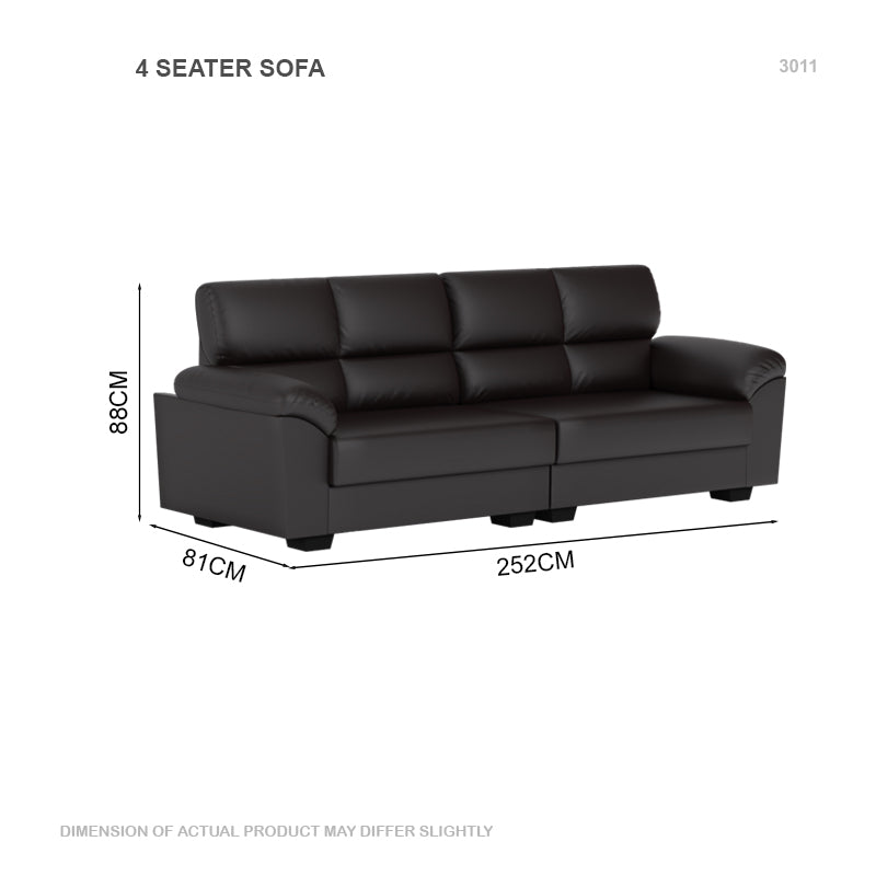 Londyn Faux Leather 4 Seater Sofa
