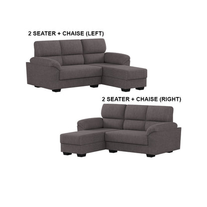 Londyn Fabric 2 Seater With Chaise Sofa