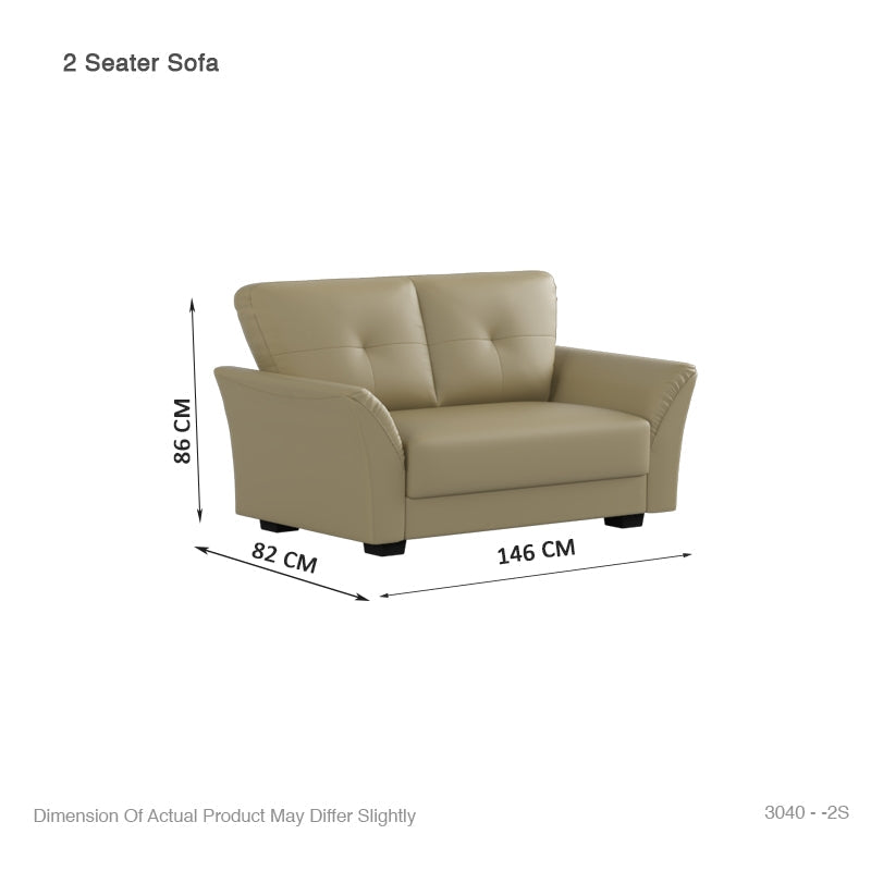 Laura Half Leather 2 Seater Sofa
