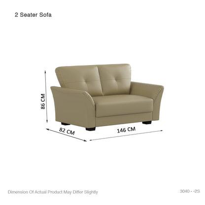 Laura Half Leather 2 Seater Sofa