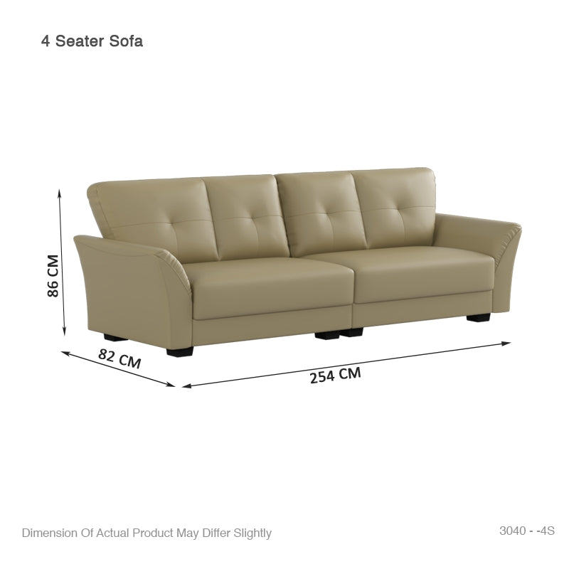 Laura Half Leather 4 Seater Sofa