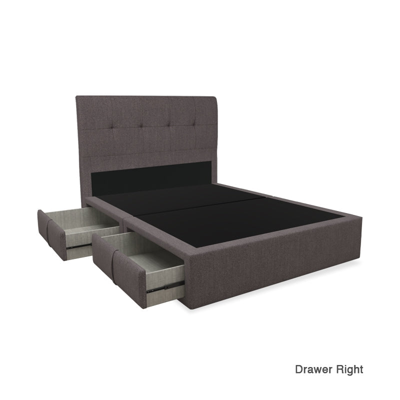 Alice Fabric Drawer Bed with Drawer Left / Right