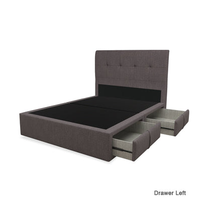 Alice Fabric Drawer Bed with Drawer Left / Right