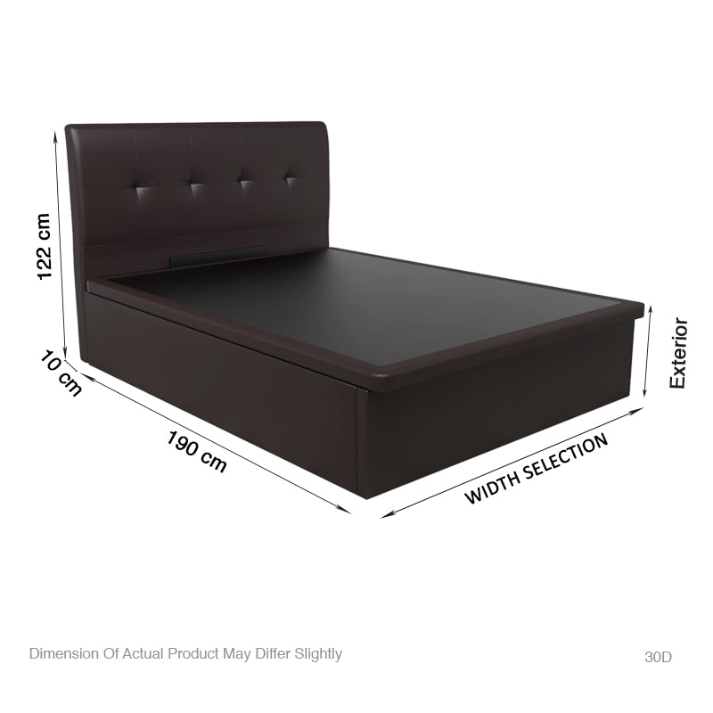 Alice Faux Leather Storage Bed Set With Hotel Classic Bamboo Latex Mattress 10 Inch