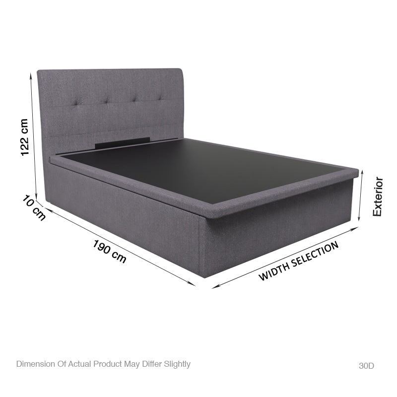 Alice Fabric Storage Bed Set With Hotel Classic Bamboo Latex Mattress 10 Inch