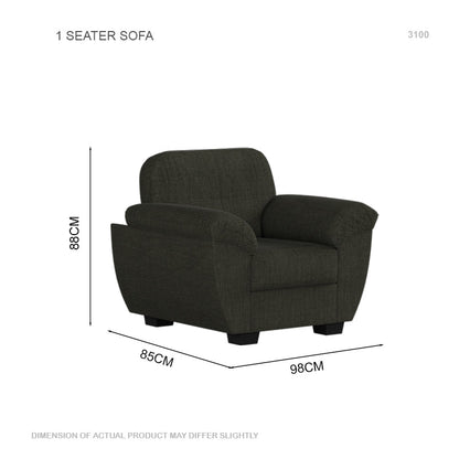 Ember Fabric 1 Seater Sofa