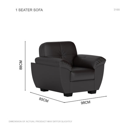 Ember Faux Leather 1 Seater Sofa