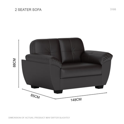 Ember Faux Leather 2 Seater Sofa