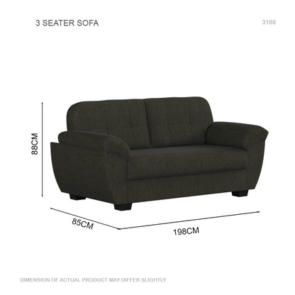 Ember Fabric 3 Seater Sofa