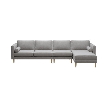 Leah Fabric 3 Seater With Chaise Sofa