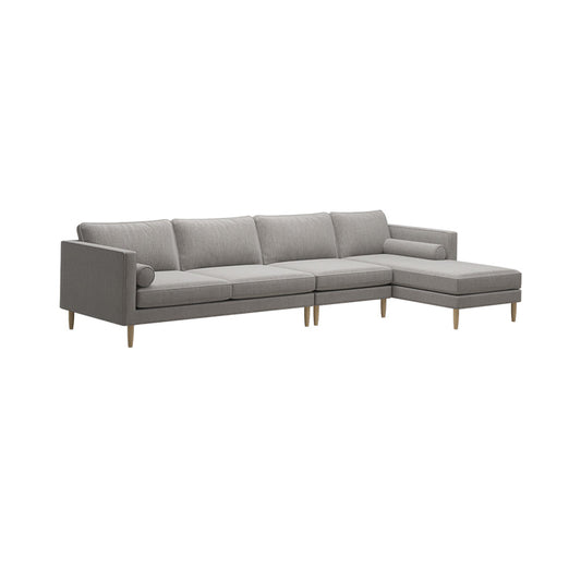 Leah Fabric 3 Seater With Chaise Sofa