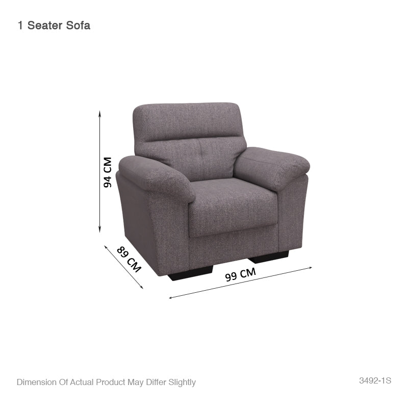 Henry Fabric 1 Seater Sofa