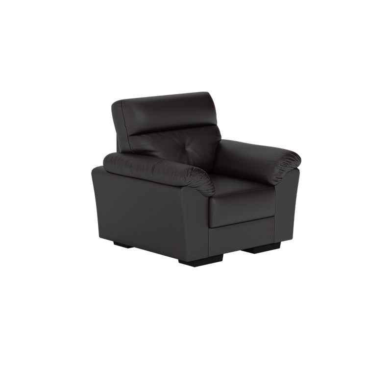 Henry Half Leather Cowhide 1 Seater Sofa