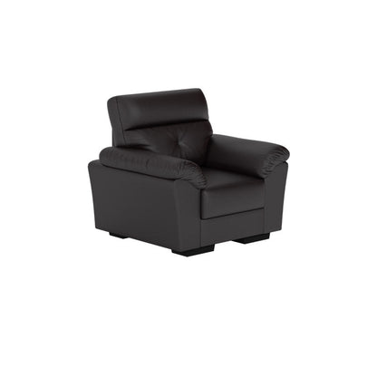 Henry Half Leather Cowhide 1 Seater Sofa
