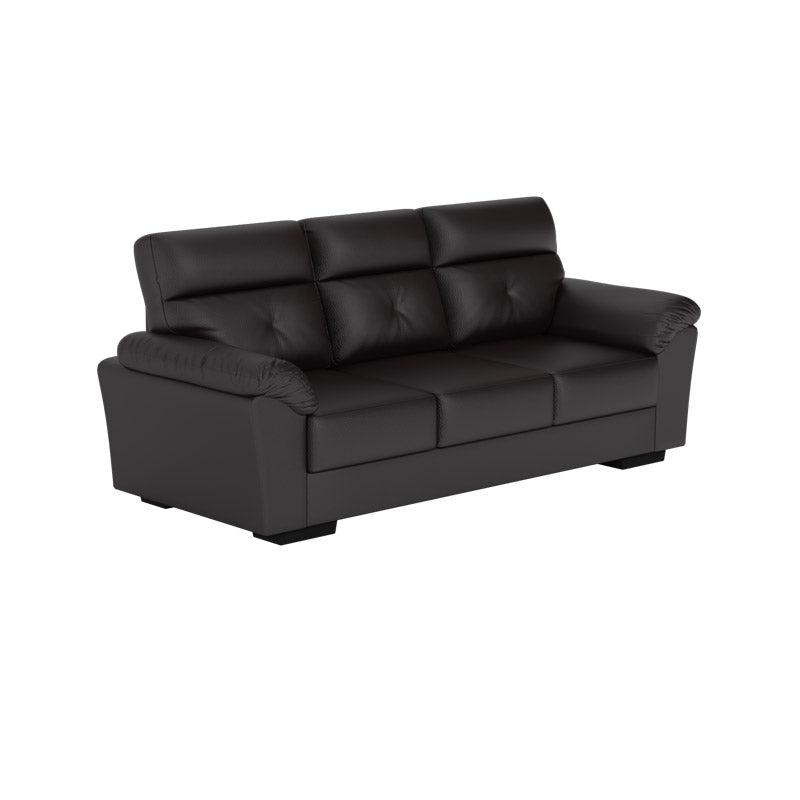 Henry Half Leather Cowhide 3 Seater Sofa