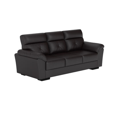 Henry Half Leather Cowhide 3 Seater Sofa