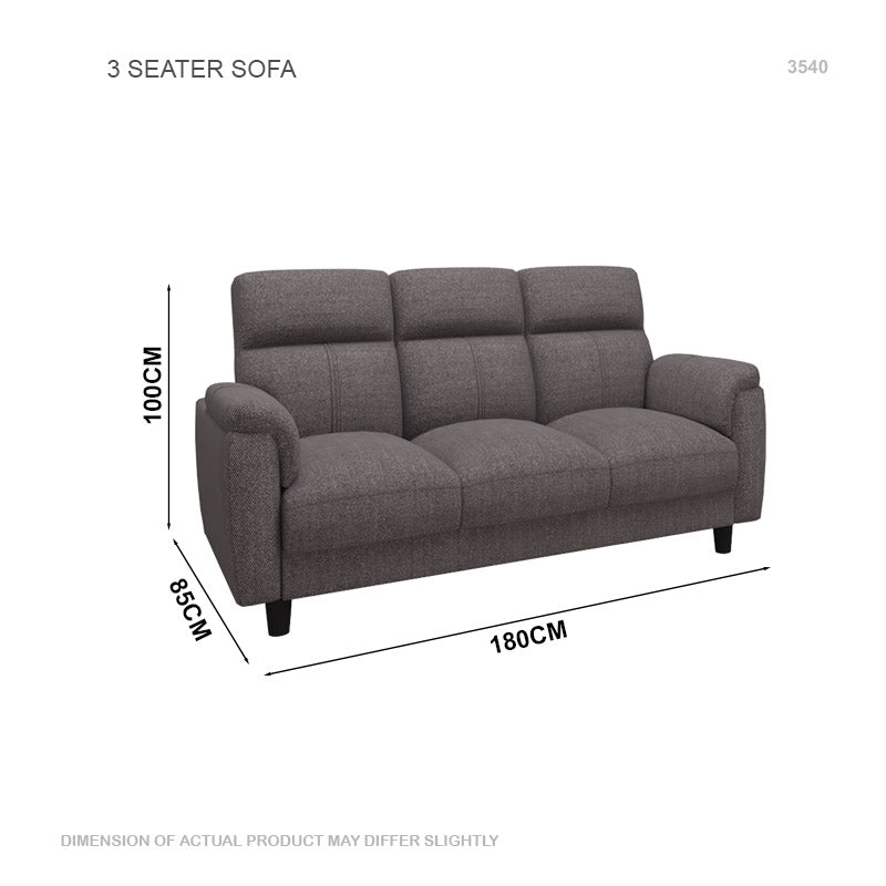 Helen Fabric 3 Seater Sofa