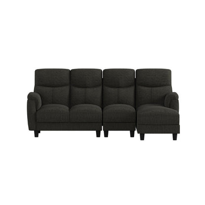 Helen Fabric 3 Seater With Chaise Sofa