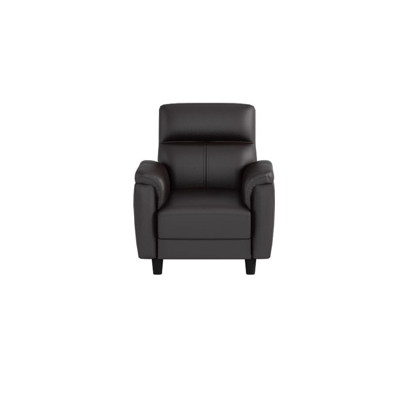 Helen Half Leather Cowhide 1 Seater Sofa