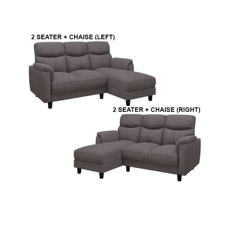 Helen Fabric 2 Seater With Chaise Sofa