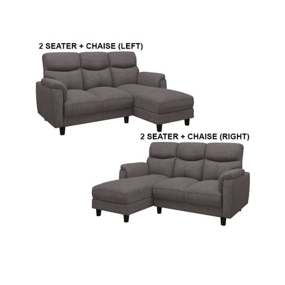 Helen Fabric 2 Seater With Chaise Sofa