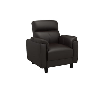 Helen Half Leather Cowhide 1 Seater Sofa