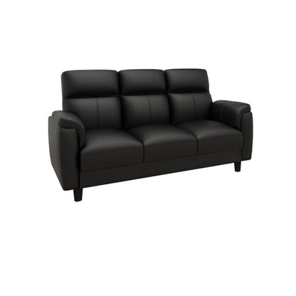 Helen Half Leather Cowhide 3 Seater Sofa