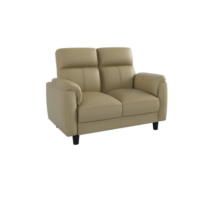 Helen Half Leather Cowhide 2 Seater Sofa