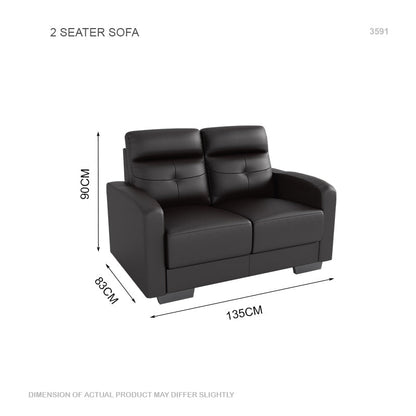 Kaylee Half Leather 2 Seater Sofa