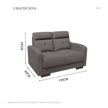 Kaylee Fabric 2 Seater Sofa