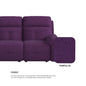 Taylor Fabric 3 Seater With Chaise Sofa