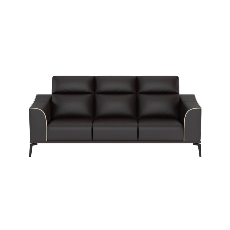 Gianna Half Leather Cowhide 3 Seater Sofa
