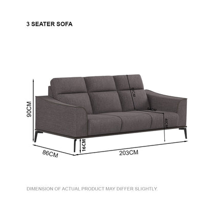 Gianna Fabric 3 Seater Sofa