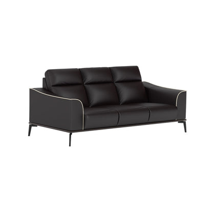 Gianna Half Leather Cowhide 3 Seater Sofa