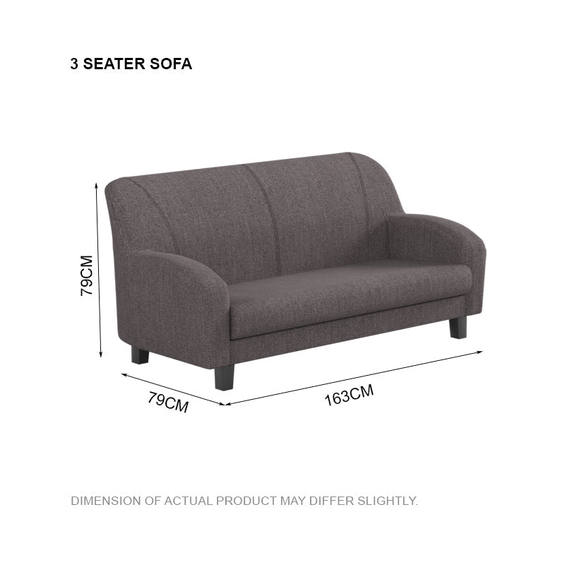 Ellie Fabric 3 Seater Sofa