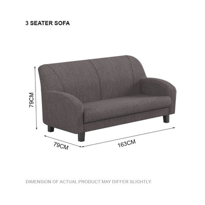 Ellie Fabric 3 Seater Sofa