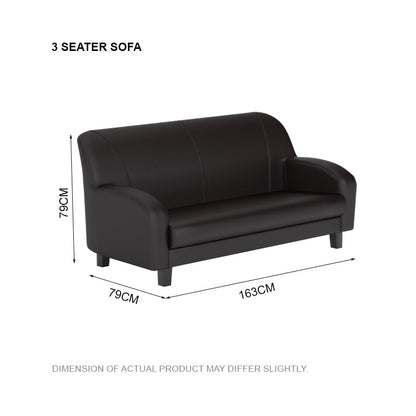 Ellie Faux Leather 3 Seater Sofa