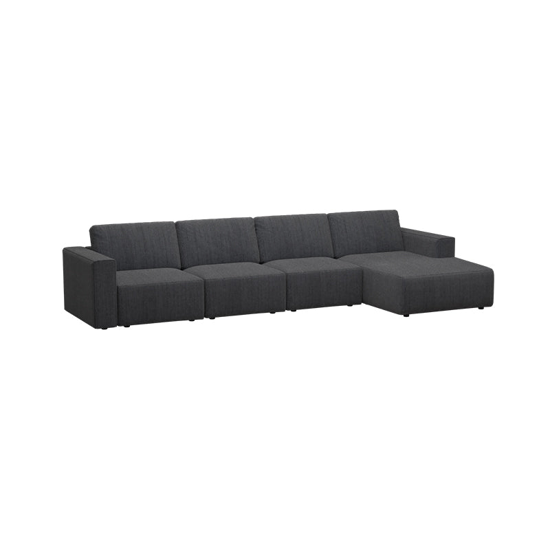 Jade Fabric 3 Seater With Chaise Sofa