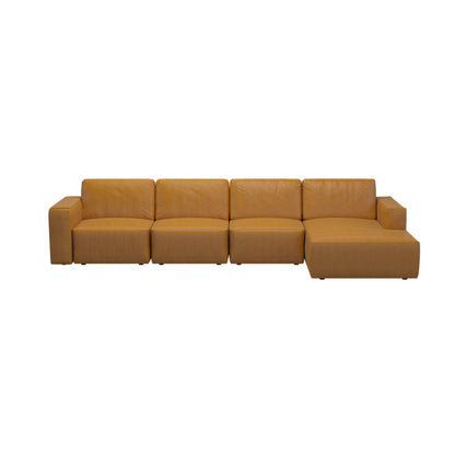 Jade Leathaire 3 Seater With Chaise Sofa