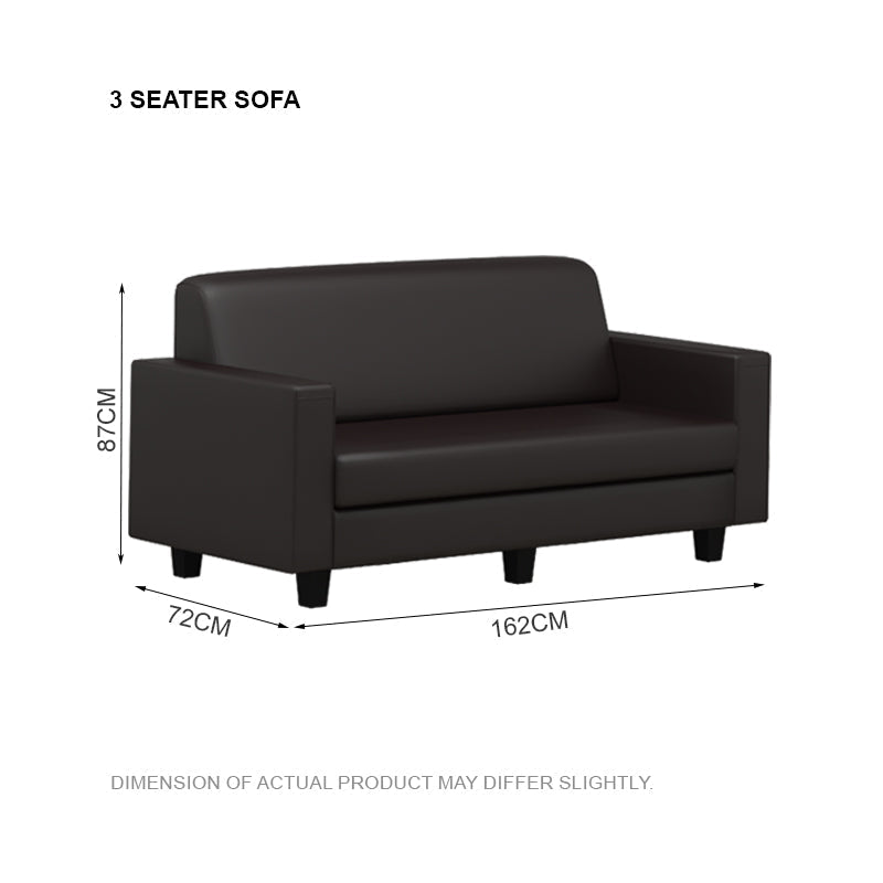 Khloe Faux Leather 3 Seater Sofa