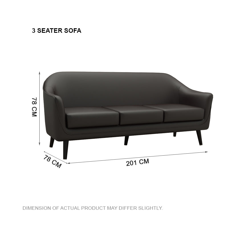 Ariana Faux Leather 3 Seater Sofa