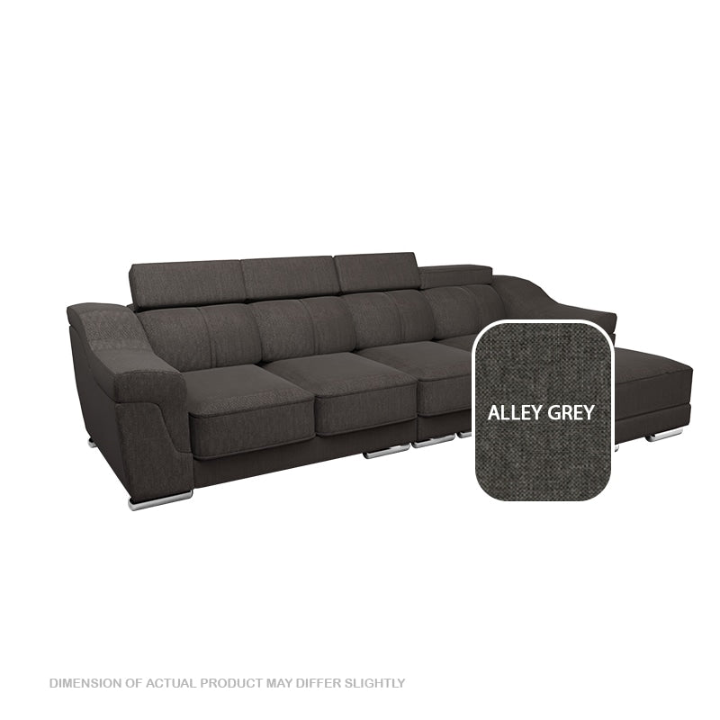 Lyla Fabric 3 Seater With Chaise Sofa