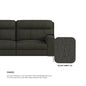 Clara Fabric 4 Seater Sofa