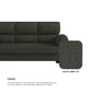 Londyn Fabric 3 Seater With Chaise Sofa