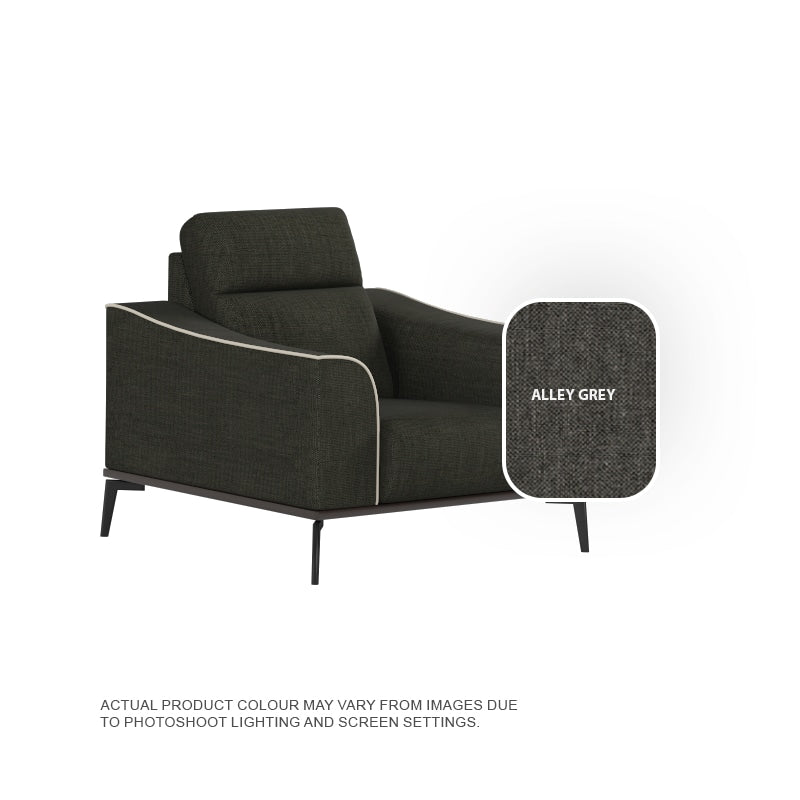 Gianna Fabric 1 Seater Sofa