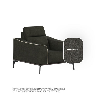 Gianna Fabric 1 Seater Sofa