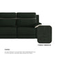Nina Fabric 3 Seater Sofa